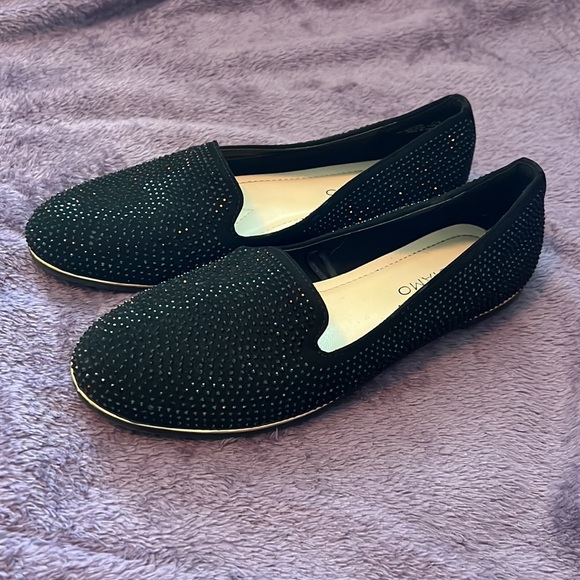 Used black gemstone size 5 1/2 Andiamo loafers - Picture 2 of 4